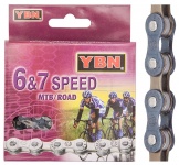 Цепь YBN S50 (114зв) 6/7ск тёмно-синий/коричневый